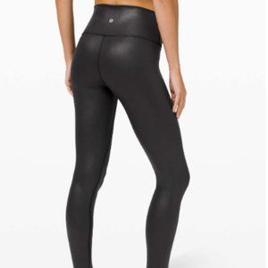 Lululemon Wunder Under High-Rise Tight Matte Black Foil 28" Size 4